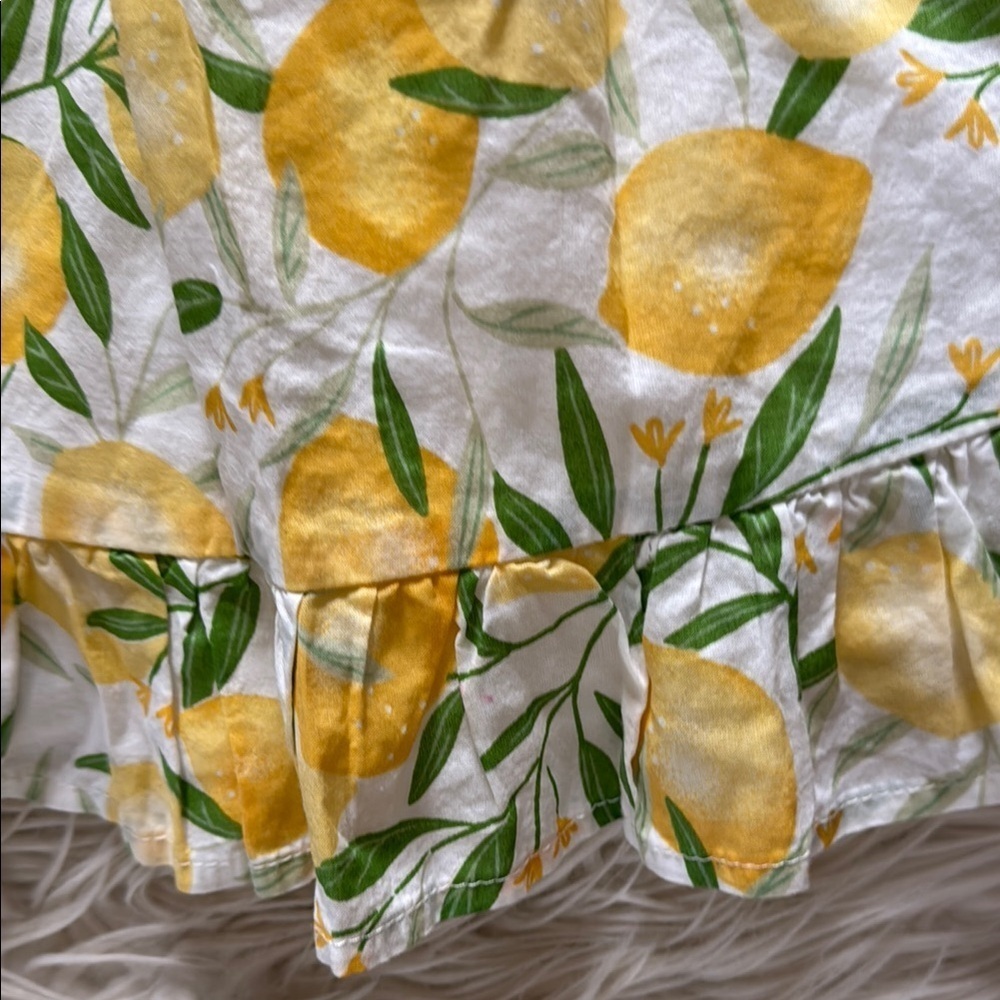 Lemon Print Kids Dress - Picture 3 of 6